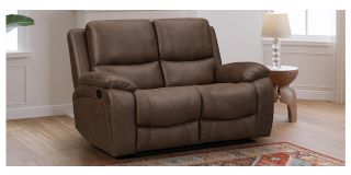 Bella Brown Fabric 3 + 2 Sofa Set Manual Recliner