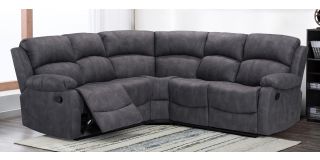 Alaska Grey 2C2 Fabric Corner Sofa Manual Recliner
