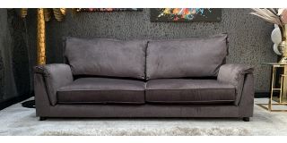 Kingsley Fabric Sofa 3 Seater Grey High Quality With Low Modern Style Ex-Display Showroom Model 46720