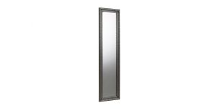 Allegro Pewter Dress Mirror - Pewter Effect Lacquered Finish - Molded Resin on Wooden Frame