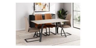 Pair Of Alta Dining Chairs Tan
