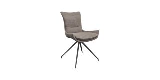 Amber Fabric Swivel Dining Chair Mink (Per Pair)