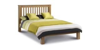 Amsterdam Oak Bed - Low Foot End - Waxed Oak - Solid Oak with Real Oak Veneers - Other Sizes Available - 135cm 150cm 180cm