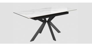 Aramis Gloss White 1.3m – 1.7m Ceramic Extending Dining Table