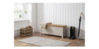 Aspen Storage Bench - Grey Wash - Rough Sawn Pine - Reclaimed Solid Pine