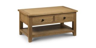 Astoria Coffee Table - Waxed Oak - Solid Oak with Real Oak Veneers