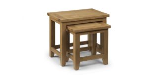 Astoria Nest Of Tables - Waxed Oak - Solid Oak with Real Oak Veneers