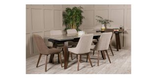 Pair Of Axton Dining Chairs Latte