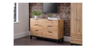 Bali 6 Drawer Chest - Oak - MDF