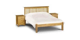 Barcelona Bed - Low Foot End Pine - Low Sheen Lacquer - Solid Pine - Other Sizes Available - 90cm 120cm 135cm 150cm