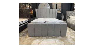 Candence Storage 4ft6 Double Bed Set With Bliss 2000 Pocket Memory Mattress And Grey Headboard