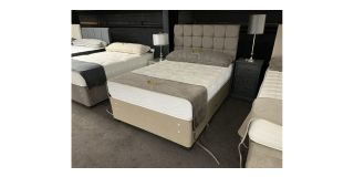 Double 46 Bed With Floor Standing Headboard Memory Air Bed Set - Ex-display Showroom Model