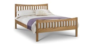 Bergamo Oak Bed - Low Sheen Lacquer - Solid Oak - Other Sizes Available - 135cm 150cm