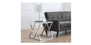 Biarritz Lamp Table - Chrome Plating - Plated Steel