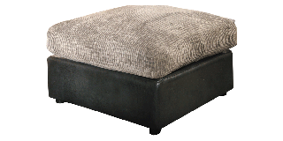 Dylan Footstool Black And Grey Portobello Cord