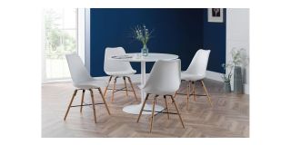 Blanco Round Table - White - Pure White Effect