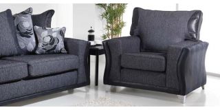 Fayne 1 Seater Black Fabric Armchair
