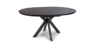 Boston Ext Round Table 1.2m - 1.6m - Black Ash