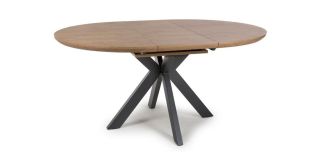 Boston Ext Round Table 1.2m - 1.6m Rustic Oak