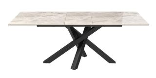 Brando Light Grey 1.6m - 2m Ceramic Auto-Rise Extending Dining Table