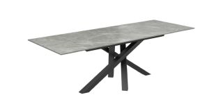 Brando Matte Grey 1.6m - 2m Ceramic Pull-Out Extending Dining Table