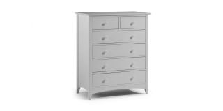Cameo 4+2 Drawer Chest - Dove Grey - Dove Grey Lacquer - Solid Pine with MDF