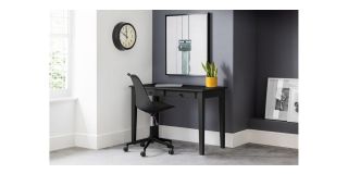 Carrington Desk - Black - Black Lacquered Finish - Solid Pine with MDF