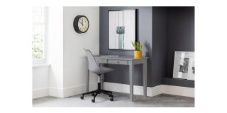 Carrington Desk - Grey - Grey Lacquer - Solid Pine with MDF