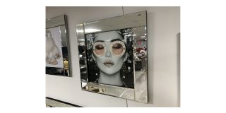 Female Glasses Scene Print With Mirrored Frame - Sold As Seen - Ex-display Showroom Product 49284