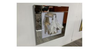 Shoes With Tassels Scene Print With Mirrored Frame - Sold As Seen - Ex-display Showroom Product 49280