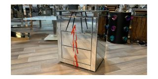 Mirrored 3 Drawer Bedside Cabinet - Light Marks Sold As Seen - Ex-display Showroom Product 49233