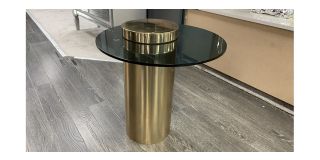 Round Glass Side Table - Sold As Seen - Ex-display Showroom Product 49254