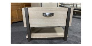 Woden Industrial Chic Bedside Cabinet - Sold As Seen - Ex-display Showroom Product 49266