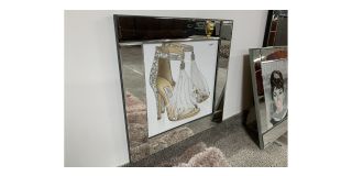 Shoes Scene Print With Mirrored Frame - Sold As Seen - Ex-display Showroom Product 49278