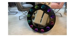 Retro Round Mirror - Sold As Seen - Ex-display Showroom Product 49237