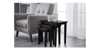 Cleo Nest of Tables - Black - Black Lacquer - Lacquered Rubberwood