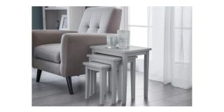 Cleo Nest of Tables - Lunar Grey - Lunar Grey Lacquer - Lacquered Rubberwood