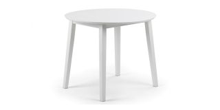 Coast Dining Table - White - Low Sheen Lacquer - Solid Malaysian Hardwood with MDF