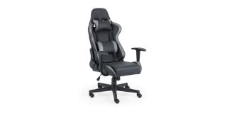 Comet Gaming Chair - Black & Grey Faux Leather