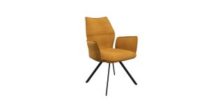 Como Fabric Dining Armchair Mustard (Per Pair)