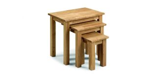 Coxmoor Oak Nest of Tables - Oiled Oak - Solid Oak