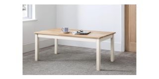 Coxmoor Coffee Table - Ivory & Oak - Ivory Lacquer - Solid Oak