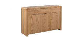 Curve Sideboard - Solid Oak with Real Oak Veneers