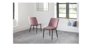 Delaunay Dining Chair - Dusky Pink - Dusky Pink Velvet
