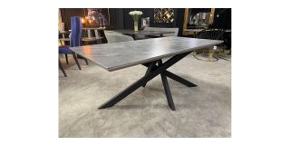 1.8m Mat Grey Ceramic Dining Table