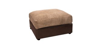 Dylan Footstool Brown And Coffee Portobello Cord