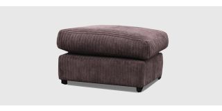 Dylan Footstool Chocolate Rhino Fabric Jumbo Cord