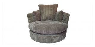 Dylan Swivel Armchair Coffee Jumbo Cord Delivery in 8 Weeks
