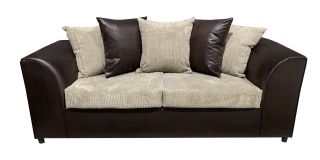 Dylan 3 Seater Brown And Coffee Portobello Cord