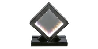 Small Smoked Mirror Rainbow LED Radley Diamond Table Lamp